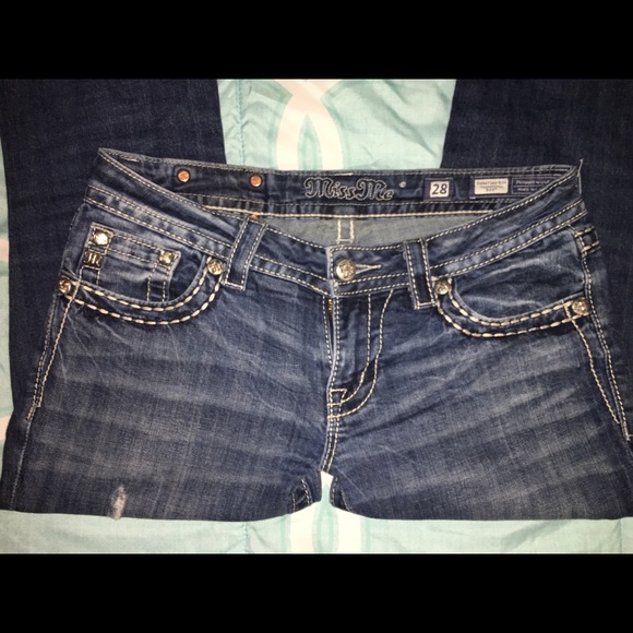 Miss Me—Rhinestone Peace Sign Bootcut Jean - Picture 3 of 7